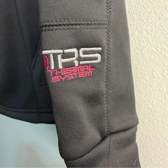 Castle X Mid Layer Jacket Womens Sz Small S Full Zip Lightweight Black Pink Snow - Picture 6 of 11